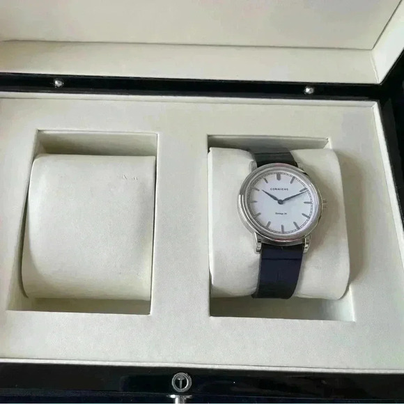 Corniche Heritage 36 White Ceramic Dial Black Leather Strap Watch – LIKE NEW - Picture 6 of 14